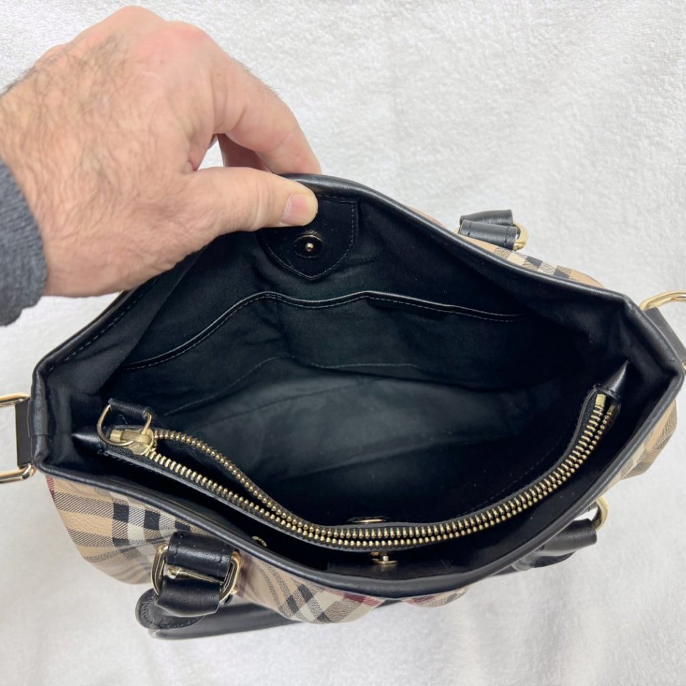 Burberry Beige Haymarket Check Coated Canvas bag - Picture 7 of 16